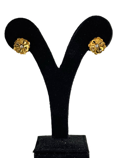 22K Gold Screw Earrings 2.05g