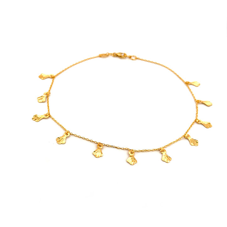 22K Gold Anklet 2.61g