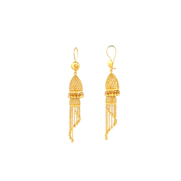 22K Gold Hook Drop Earrings 9.98g_107447 
