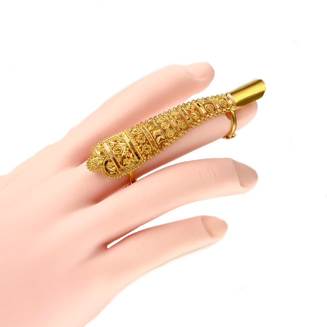 22K Gold Long Ring 10.41g