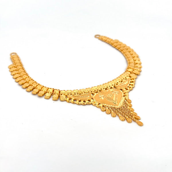 22K Gold Necklace & Earrings 12.02g