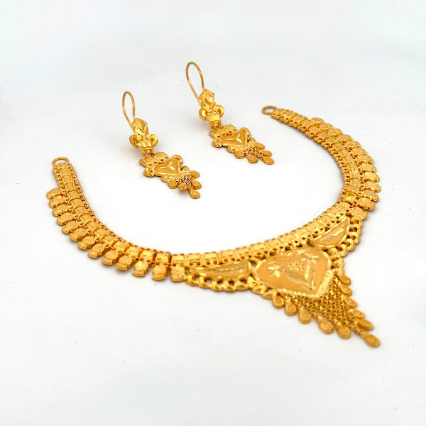 22K Gold Necklace & Earrings 12.02g_1