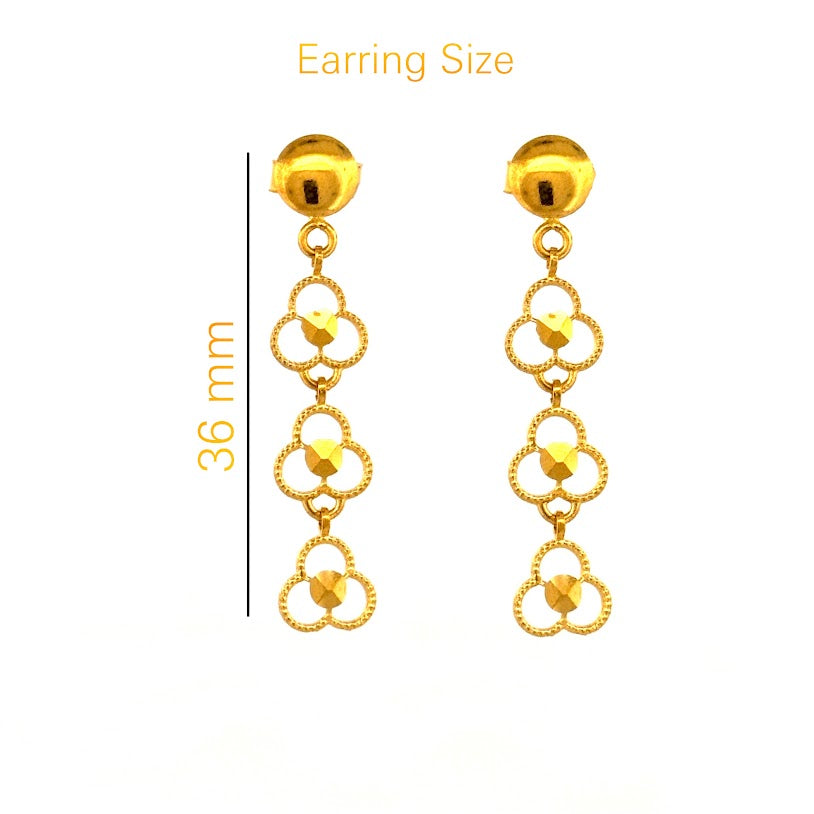 22K Gold Necklace & Earrings 12.10g_1