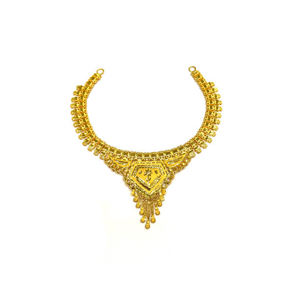 22K Gold Necklace & Earrings 12.40g