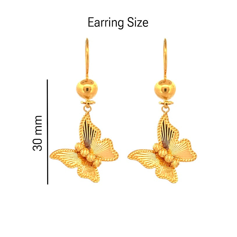 22K Gold Necklace & Earrings 12.75g_1