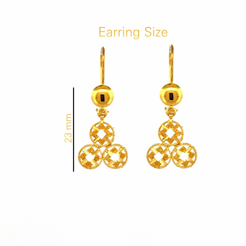 22K Gold Necklace & Earrings 12.93g_1