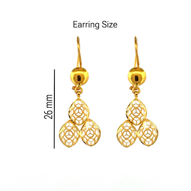 22K Gold Necklace & Earrings 13.24g_1