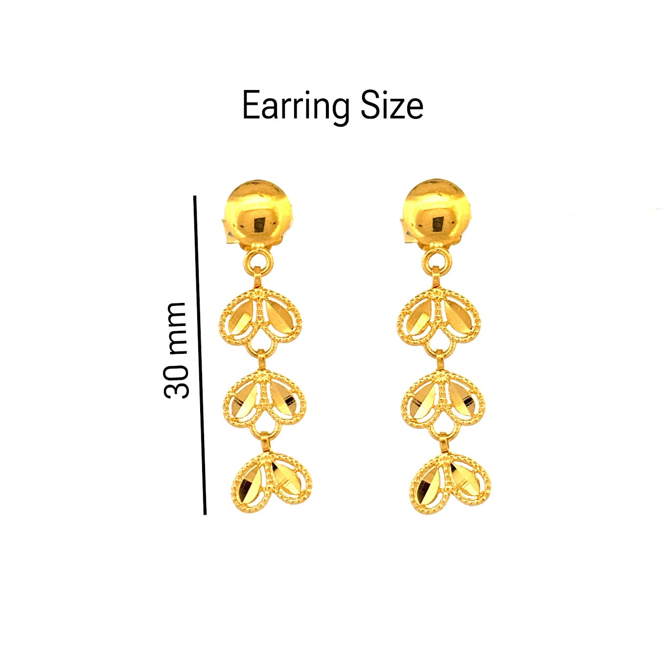 22K Gold Necklace & Earrings 13.78g_101558_1