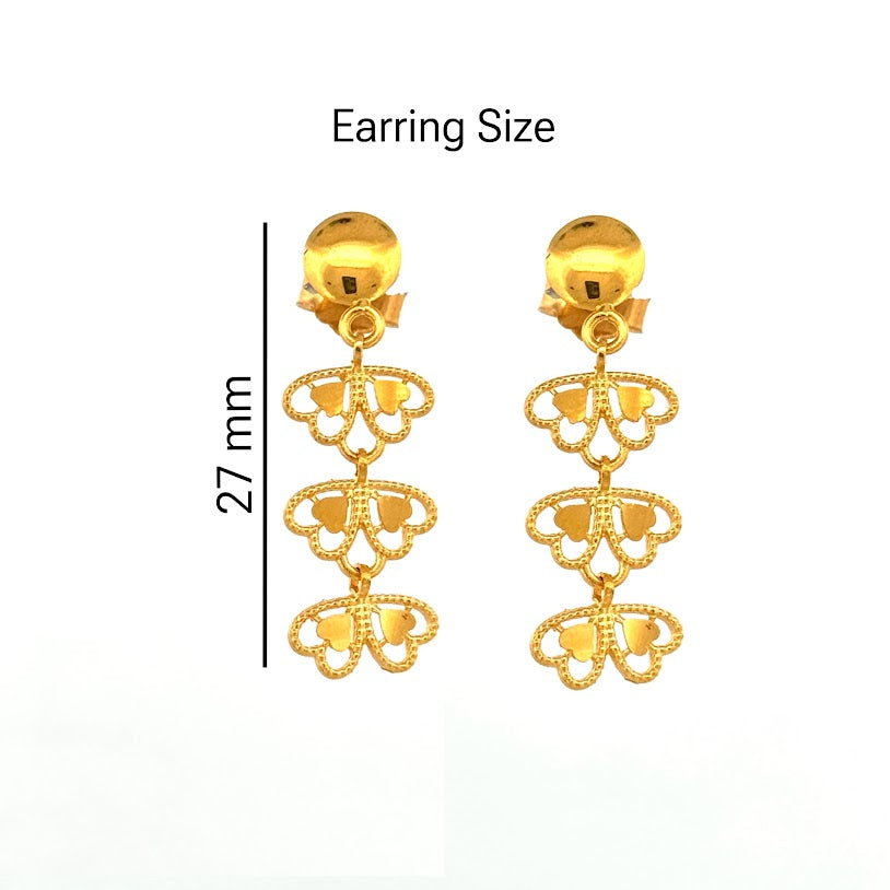 22K Gold Necklace & Earrings 14.79g_1
