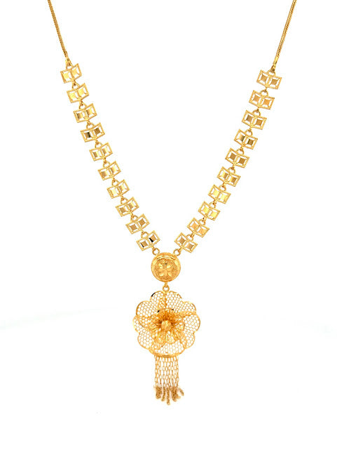 22K Gold Necklace & Earrings 15.24g_1