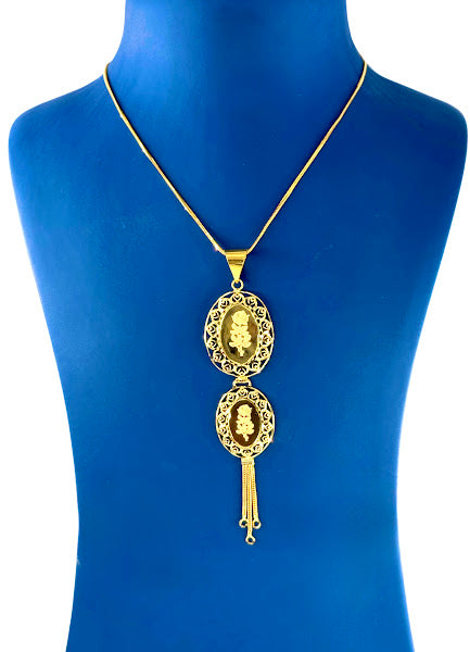 22K Gold Necklace & Earrings 15.99g_2