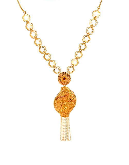 22K Gold Necklace & Earrings 18.43g