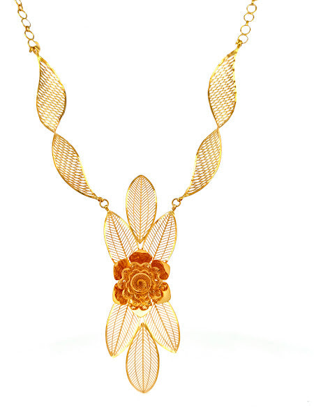 22K Gold Necklace & Earrings 19.80g_2