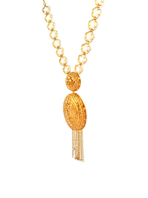 22K Gold Necklace & Earrings 20.36g_1