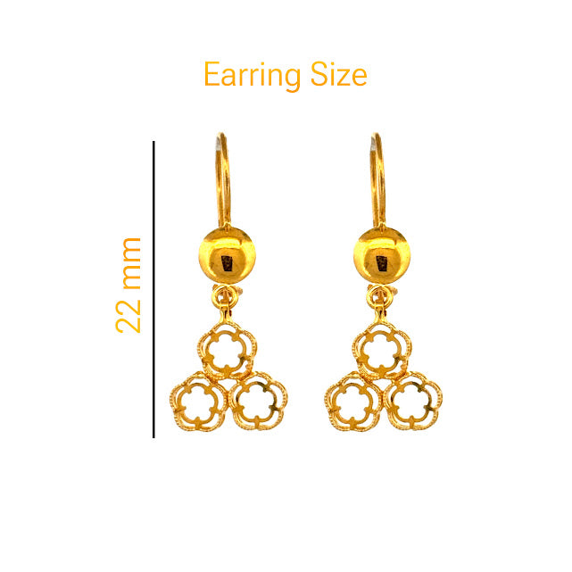 22K Gold Necklace & Earrings 20.36g_2