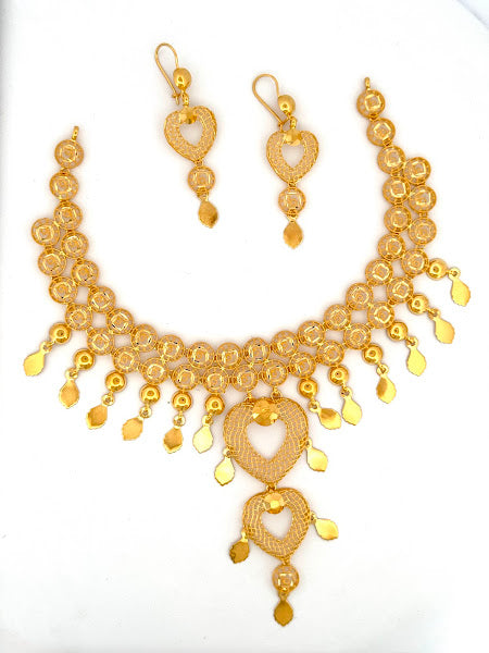 22K Gold Necklace & Earrings 23.55g_1