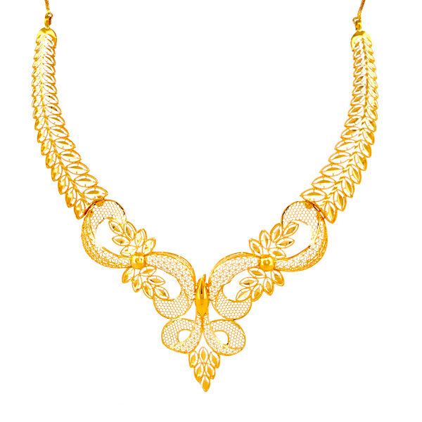 22K Gold Necklace & Earrings 29.53g