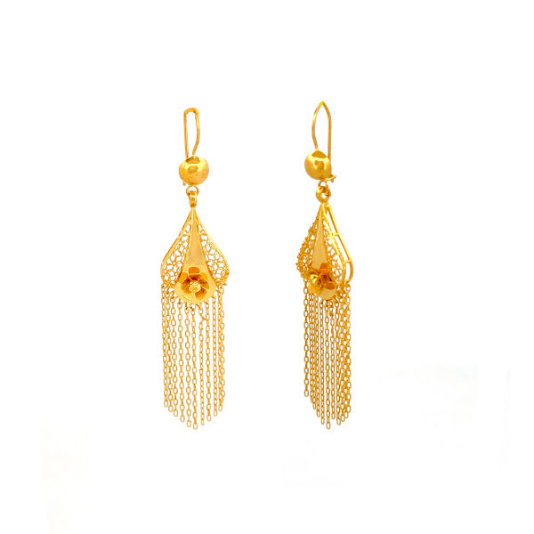 22K Gold Necklace & Earrings 32.70g_1