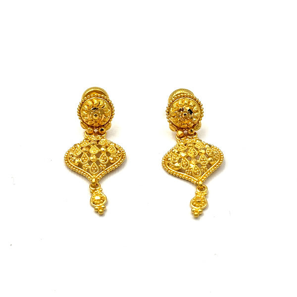 22K Gold Necklace & Earrings 34.35g_1