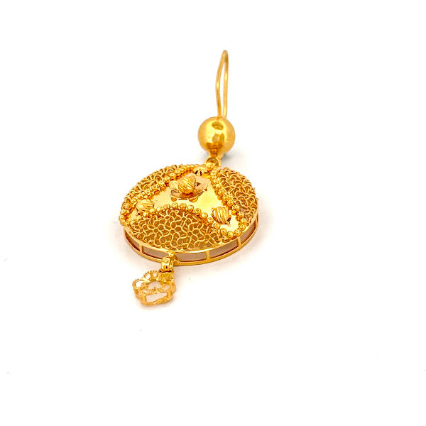 22K Gold Necklace & Earrings 35.14g