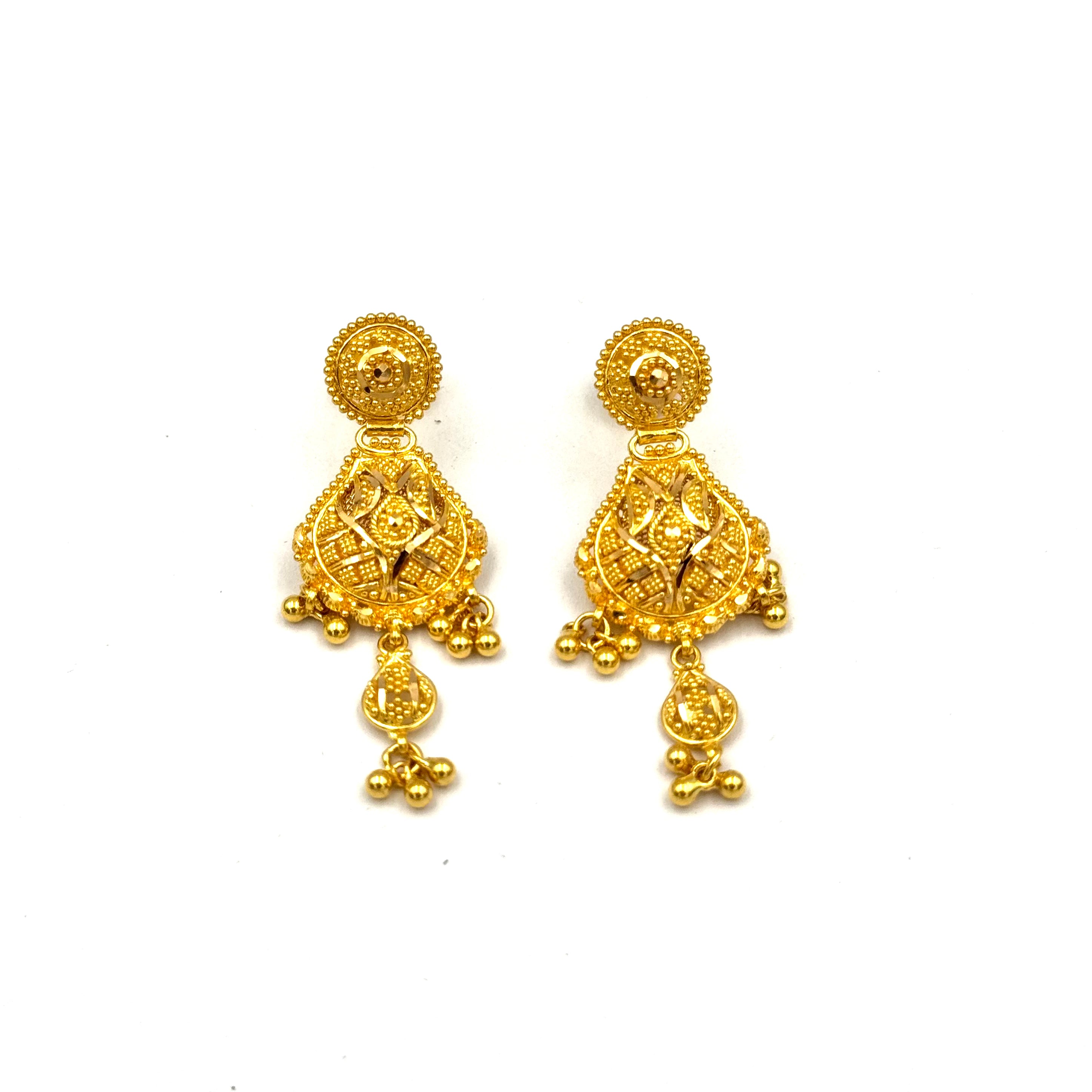 22K Gold Necklace & Earrings 35.53g_1