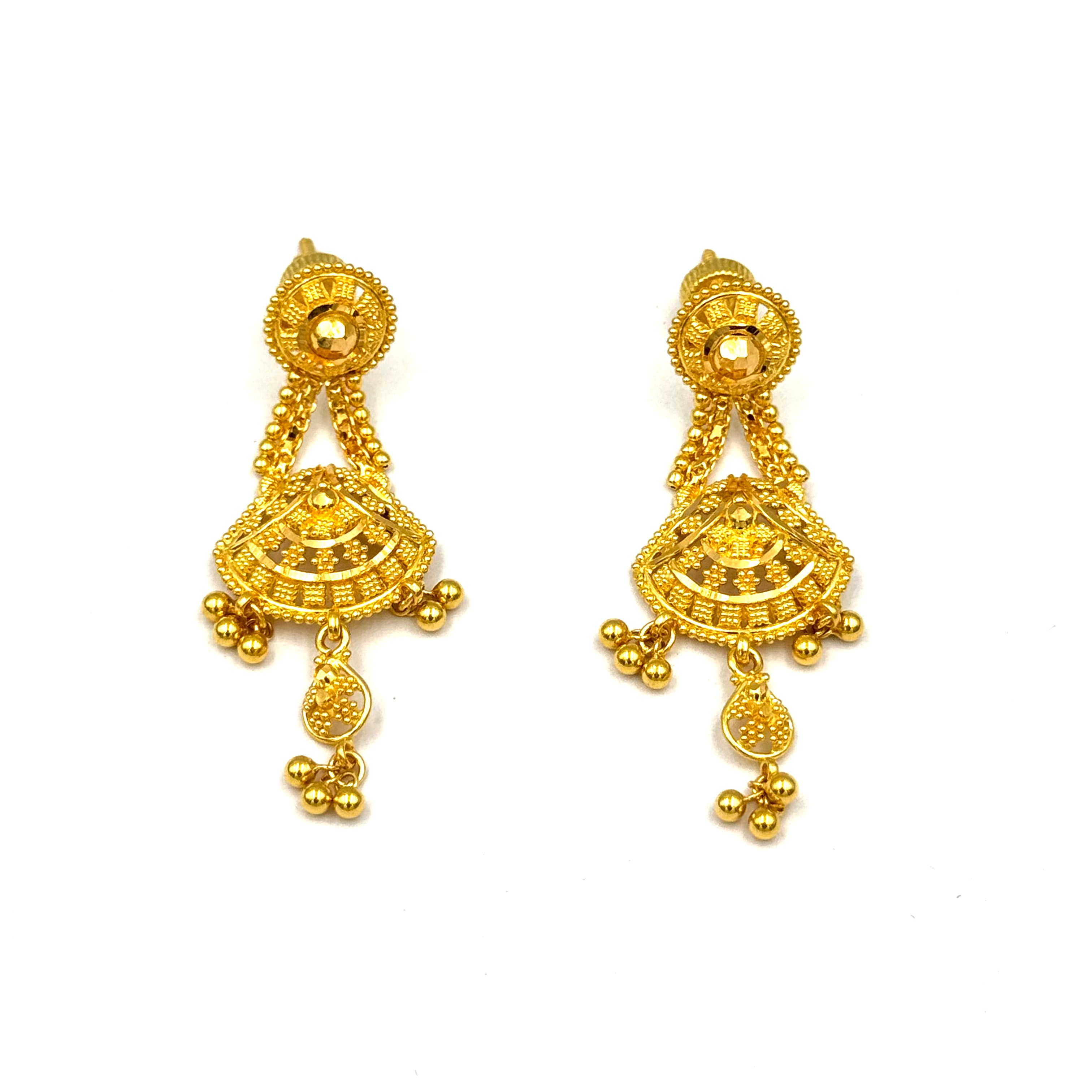 22K Gold Necklace & Earrings 36.16g_1