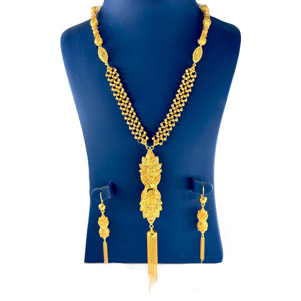 22K Gold Necklace & Earrings 36.66g