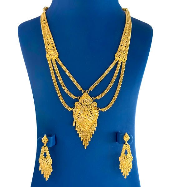 22K Gold Necklace & Earrings 45.08g
