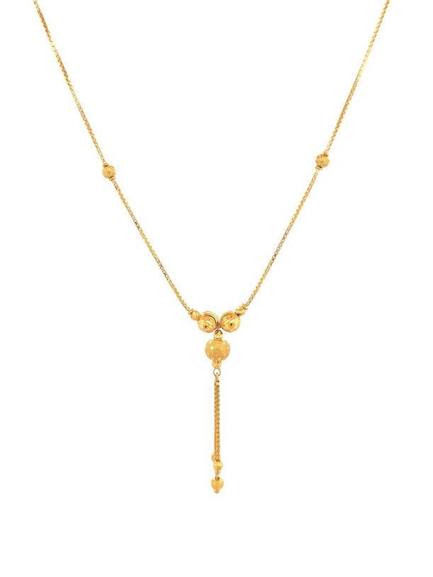 22K Gold Necklace & Earrings 5.67g