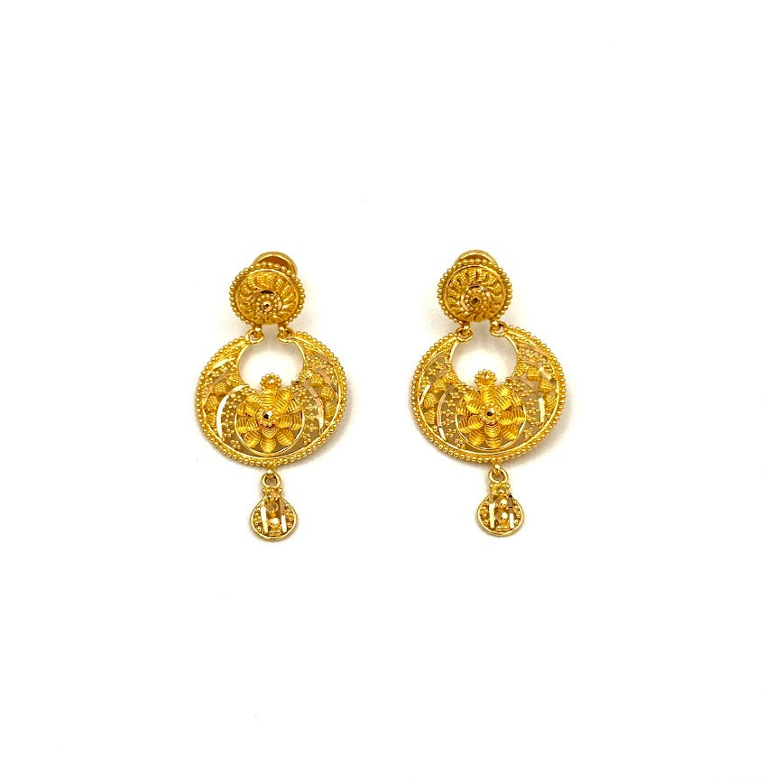 22K Gold Necklace & Earrings 59.89g_1