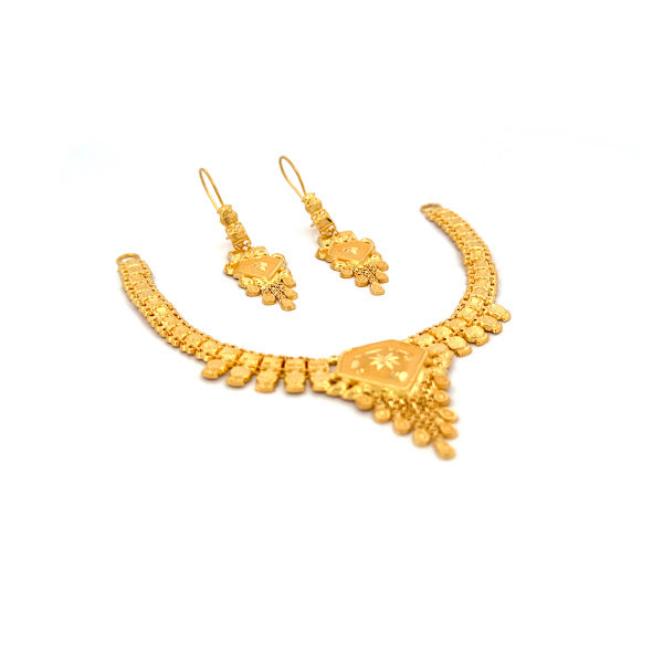 22K Gold Necklace & Earrings 8.47g_1