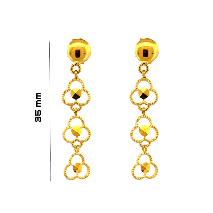 22K Gold Necklace & Earrings 9.82g-2