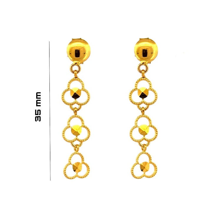 22K Gold Necklace & Earrings 9.82g-2