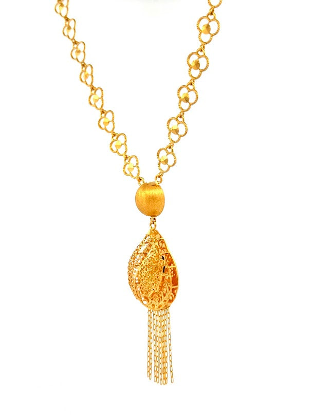 22K Gold Necklace & Earrings 9.82g_1