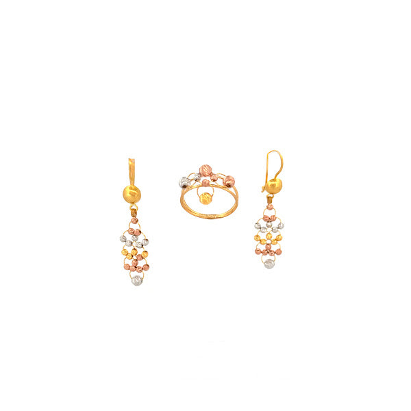 22K Gold Necklace  Earrings & Ring 25.56g_2