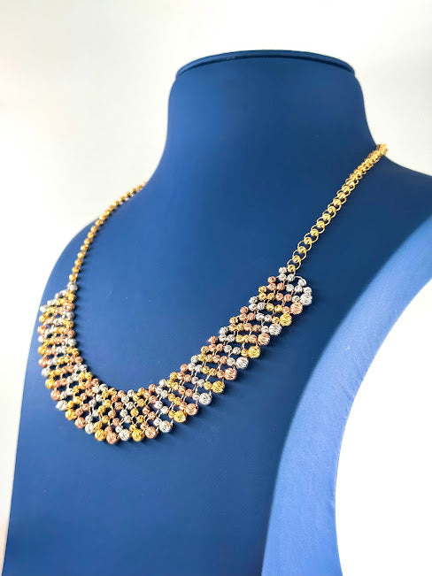 22K Gold Necklace Earrings & Ring 28.83g_1