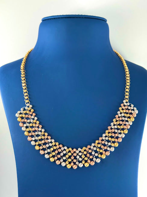 22K Gold Necklace Earrings & Ring 28.83g_2