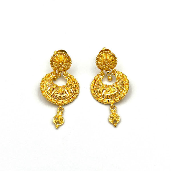 22K Gold Necklace Earrings & Ring 41.57g_1