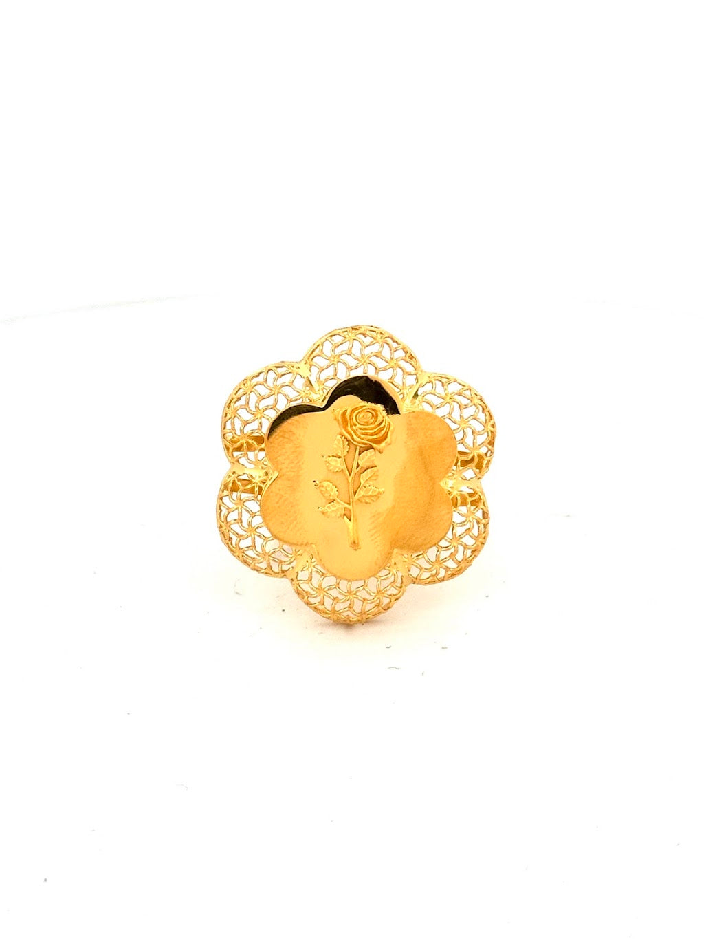 22K Gold Necklace Earrings & Ring 43.18g_4