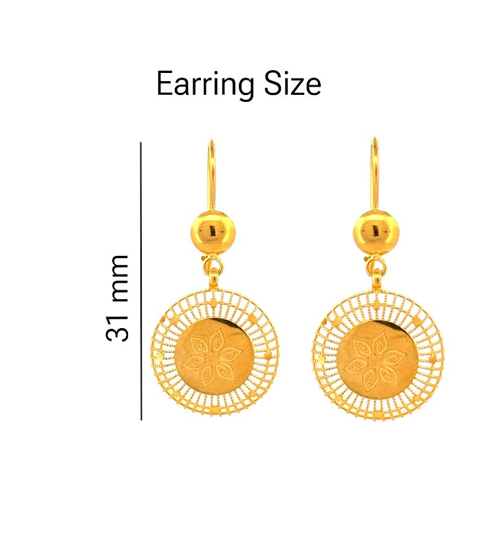 22K Gold Necklace Earrings & Rings 32.19g_1