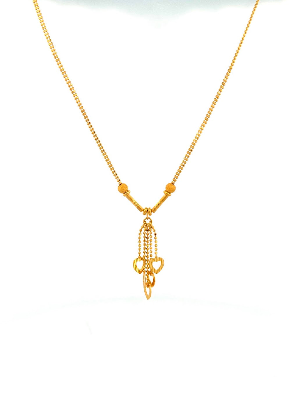 22K Gold Necklace Plus Earrings 10.51g