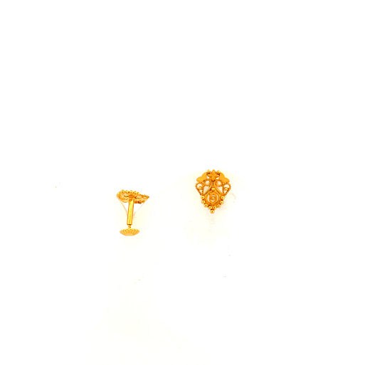 22K Gold Screw Drop  Earrings 1.41g