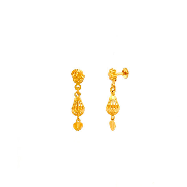 22K Gold Screw Drop Earrings 2.83g_105707 