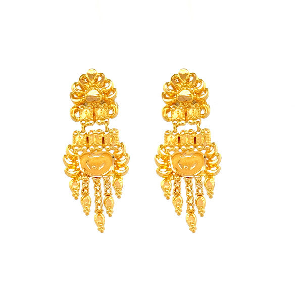 22K Gold Screw Drop Earrings 3.35g_1