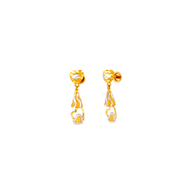 22K Gold Screw Drop Earrings 3.39g_106857 