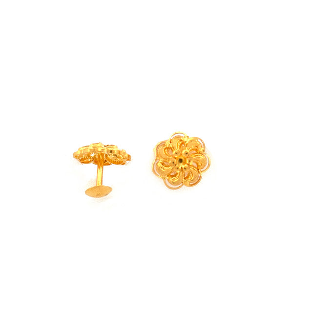 22K Gold Screw Drop Earrings 4.13g_102469