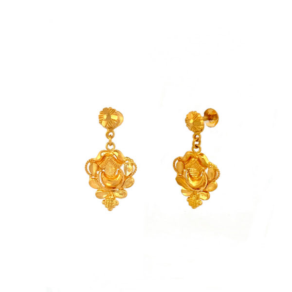 22K Gold Screw Drop Earrings 4.22g_103382  