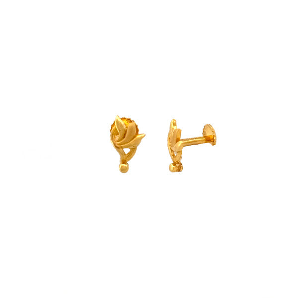 22K Gold Screw Earrings 1.86g