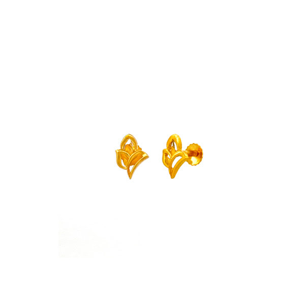 22K Gold Screw Earrings 1.89g 