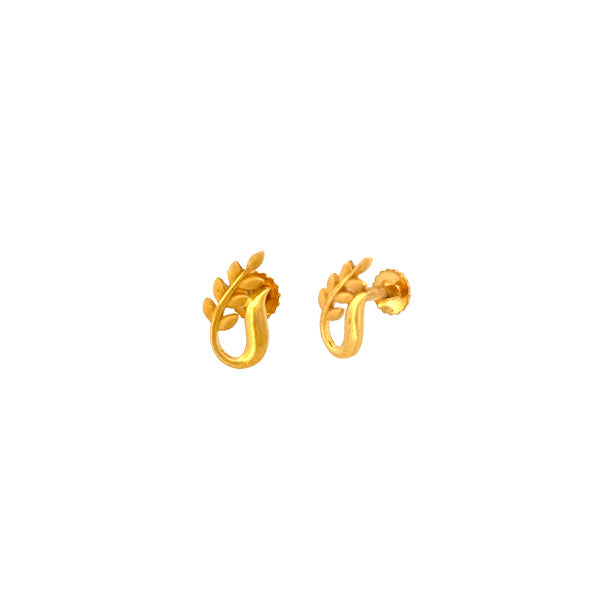 22K Gold Screw Earrings 2.09g_106366 
